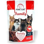 FINE CAT Family s HOVĚZÍM v omáčce 100 g – Sleviste.cz