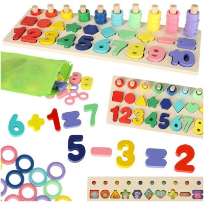 OEM třídič počítadel Montessori čísla 3v1 13x36cm – Zboží Dáma