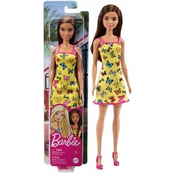 Panenka Barbie Motýli Plážové Žluté Šaty 30 CM