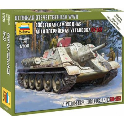 Zvezda Soviet Self Propelled Gun SU-122 1:100 – Zbozi.Blesk.cz