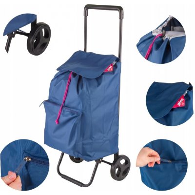 Nákupní vozík Gimi fialový 100% polyester látka – Sleviste.cz