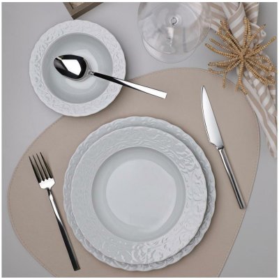 Asir Jídelní sada bílá porcelán 719KTP9780 18 ks – Hledejceny.cz