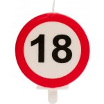 Dekora Svíčka na dort 6 3cm dopravní značka číslo 18 – Zboží Dáma