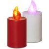 LED osvětlení HomeLife Elektrická svíčka s plamenem bílá 2 ks AA46