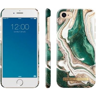 Pouzdro iDeal Of Sweden Fashion pro iPhone 8/7/6/6S/SE 2020/2022 golden jade marble