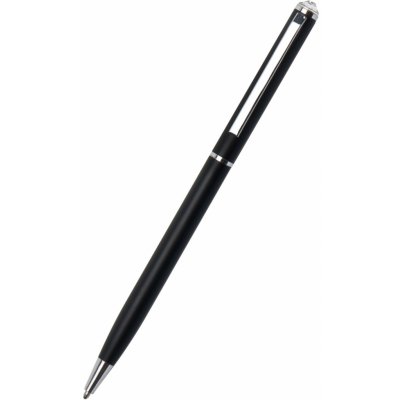 Art Crystella kuličkové pero SWS SLIM černá bílý krystal Swarovski 13 cm 1805XGS509