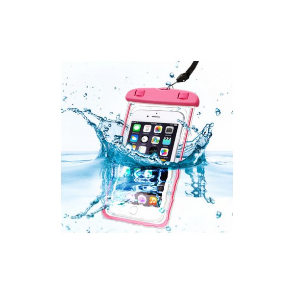 Pouzdro a kryt na mobilní telefon Pouzdro SES Univerzální vodotěsné Apple iPhone 6 7 8 X - růžové