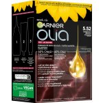 Garnier Olia Red Lacquers olejová permanentní barva na vlasy s vysokým leskem 5.52 Velvety Merlot 60 g – Zboží Dáma