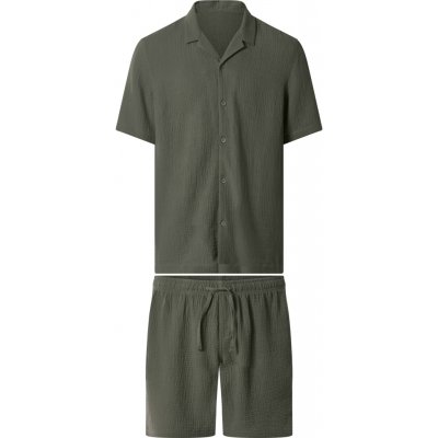 esmara Men pánské mušelínové pyžamo khaki – Hledejceny.cz