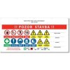 Piktogram POZOR STAVBA 1 bezpečnostní banner s logem firmy - 200x100 cm
