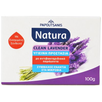 Papoutsanis Natura antibakteriální mýdlo Levandule 100 g