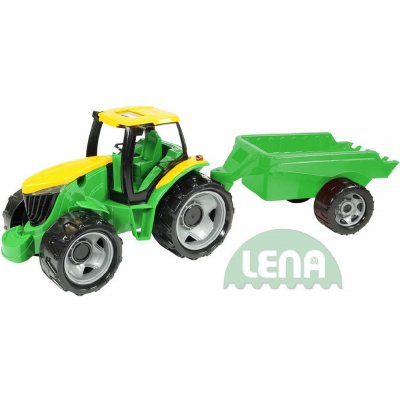 LENA Traktor plastový zelený set s přívěsem 94cm – Zbozi.Blesk.cz