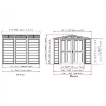 Duramax DuraMate 5,8 m², béžová + podlahová konstrukce model 00384 8x8´