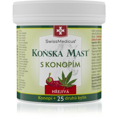SwissMedicus Koňská mast s konopím hřejivá 500 ml – Zboží Mobilmania
