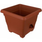 Plastia Bergamot Samozavlažovací Květináč 40 x 40 cm terakota – HobbyKompas.cz