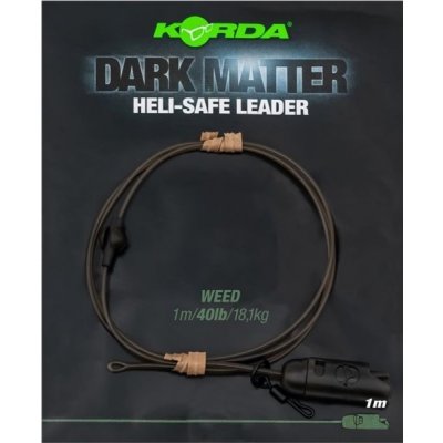 KORDA Hotová montáž Dark Matter Leader Heli Safe Weed 1 m 40 lb