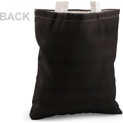 Textilní taška bavlněná kočka 34x39 cm - 2 černá jednostranný – Zboží Mobilmania