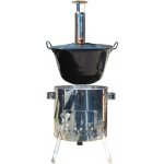 Green Home Smaltovaný kotel 70 L + poklice, Green Home nerezová kotlina 53 cm LUSTRO – Zboží Mobilmania