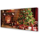 Obrazy na plátně Krbová dárky vánoční stromky 100x50 cm – Hledejceny.cz