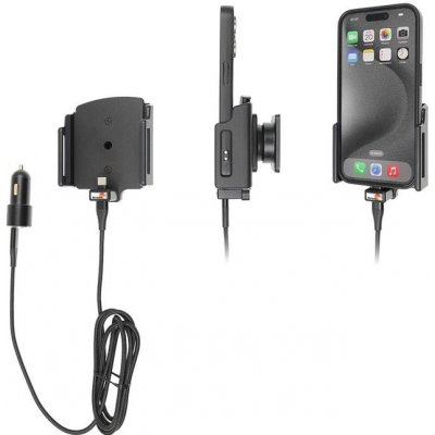 Brodit držák do auta na Apple iPhone 15 Pro/iPhone 15, nastavitelný š.70-83, s nabíjením z CL/USB-C 721376 – Zboží Mobilmania