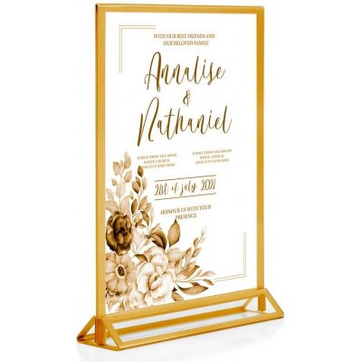 A-Z Reklama CZ Menu stojánek se základnou pro prospekt A4 - Gold – Sleviste.cz