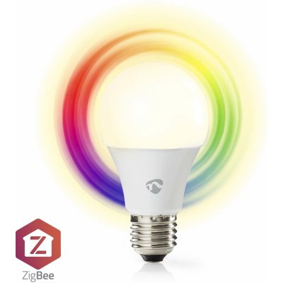 Nedis SmartLife Zigbee 3.0 chytrá LED žárovka E27 9W 806lm RGB barevná + studená/teplá bílá ZBLC10E27