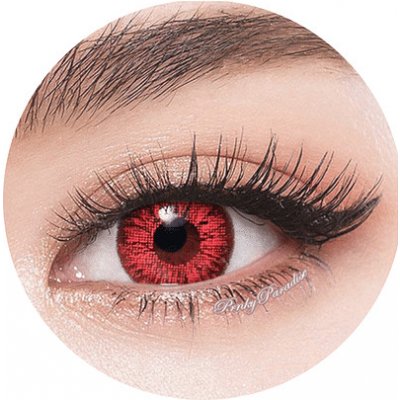 Imago Kontaktní čočky Jaspis sytě červená nedioptrické roční 2 čočky – Hledejceny.cz