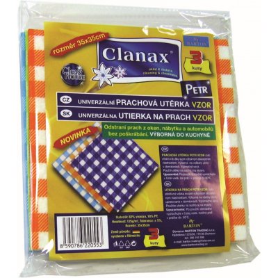 Clanax Petr 3D univerzální prachová utěrka 35 x 35 cm různé motivy 3 ks