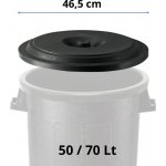 Stefanplast Víko pro sud na dešťovou vodu na nádobu na odpad černá 50 a 70 L – Hledejceny.cz