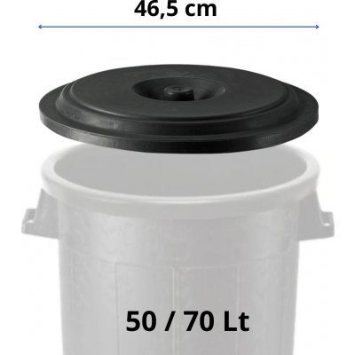 Stefanplast Víko pro sud na dešťovou vodu na nádobu na odpad černá 50 a 70 L – Hledejceny.cz
