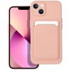 Pouzdro a kryt na mobilní telefon Apple Pouzdro Forcell Card case Apple iPhone 14 růžové