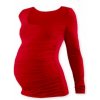 Těhotenské a kojící tričko Jožánek Johanka těhotenské triko s dlouhým rukávem červená