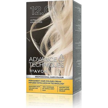 Avon profesionální barva na vlasy velmi světlá platinová blond 12.01