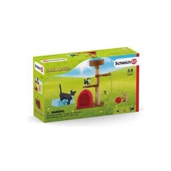 Schleich 42501 Škrabadlo s kočkou a koťátky