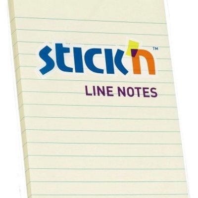 Bloček samolepicí Stick'n Hopax, 150x101 mm, linkovaný, žlutý, 100 lístků – Zboží Dáma