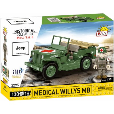 COBI 2295 World War II Americký terénní automobil Medical Willys MB – Zboží Dáma