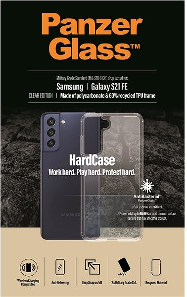 Pouzdro PanzerGlass ochranný HardCase pro Samsung Galaxy S21 FE, černé