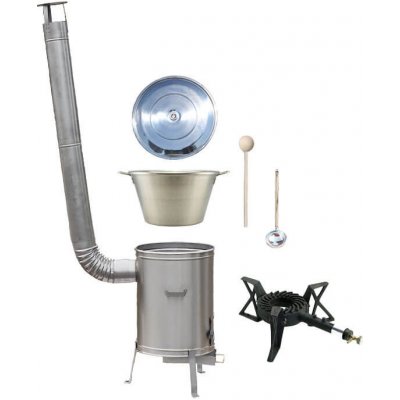 Perfect Home kotel na guláš nerez 70 l INOX 1,2 mm vysoká kotlina nerez LUX průměr 56 cm poklice nerez 63 cm INOX Kemper 7 kW Kemper a vařečka 80 cm LUX – Zboží Dáma