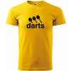 Pánské Tričko Malfini s potiskem Darts center- yellow