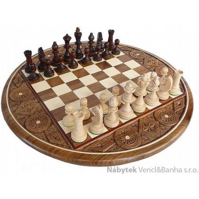 Desková hra, dřevěné šachy vyřezávané Kaseta intarsja 100 mad – Zboží Živě