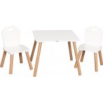 FreeOn Dřevěný stolek s židlemi Athena bílý – Zboží Dáma