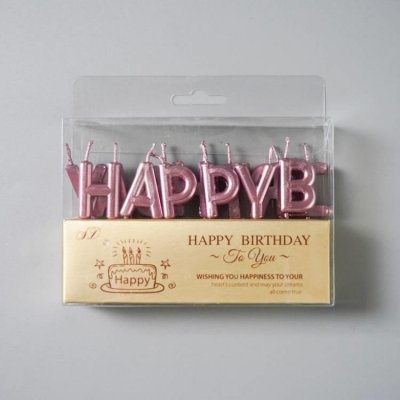 Dortisimo Svíčky Happy Birthday růžovo-zlaté – Zboží Dáma