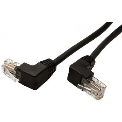 Goobay 21.92.0720 UTP patch kat. 5e lomené konektory (90°) 0,25m černý – Hledejceny.cz