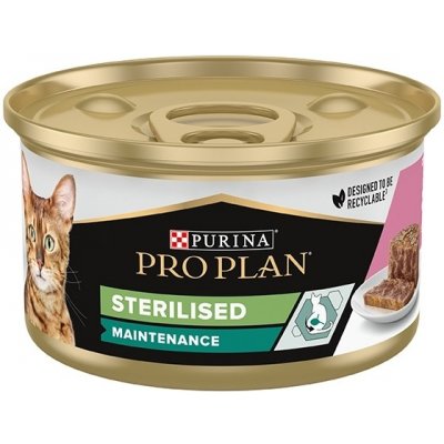 Pro Plan Cat Sterilised tuňák,losos v paštice 85 g