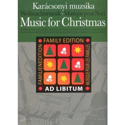 AD LIBITUM Music for Christmas komorní hudba pro volitelné nástroje 3 a více nástrojů – Sleviste.cz