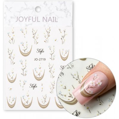 Joyful Nail Nálepky na nechty French Flowers JO-2719 – Hledejceny.cz