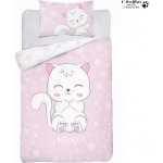 Detexpol povlečení Kotě růžové 100 x 135 cm 40 x 60 cm – Zboží Dáma