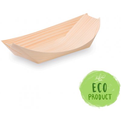 WIMEX Fingerfood miska dřevěná FSC 100% lodička 8 x 5,5 cm – Zbozi.Blesk.cz