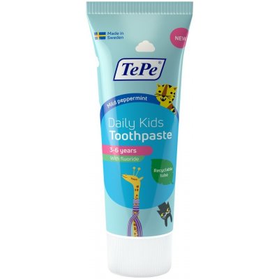 TePe Daily Kids pro děti od 3 do 6 let máta 75 ml – Zboží Mobilmania