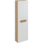 Sapho Závěsná vysoká skříňka do koupelny WAVE 40x140x20 cm bílá/dub alabama WA250-3022 – Sleviste.cz
